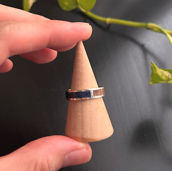 Lapis Lazuli & Wood Ring