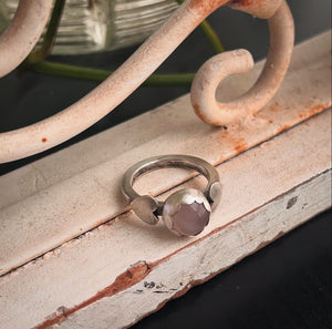 Rose Quartz Heart Ring