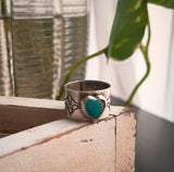 Turquoise Heart Cigar Ring