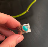 Turquoise Heart Cigar Ring