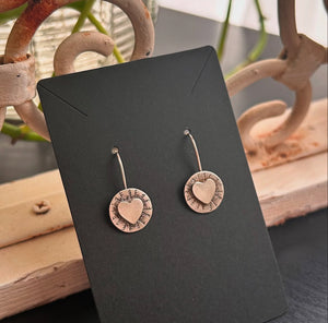 Heart Burst Dangling Earrings