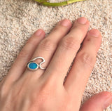 Blue Opal Wave Ring