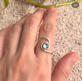 Blue Topaz Wave Ring