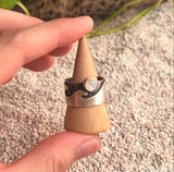 Moonstone Wave Cigar Ring