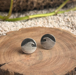 Wave Disc Earrings