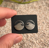 Wave Disc Earrings