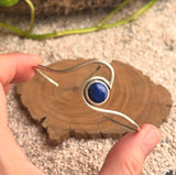 Lapis Lazuli Wave Cuff Bracelet