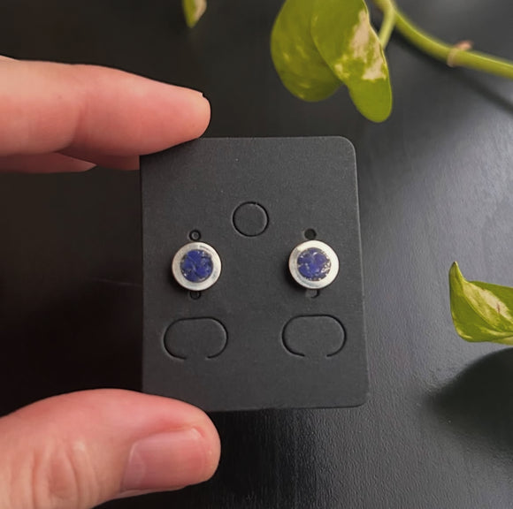 Lapis Lazuli Small Stud Earrings
