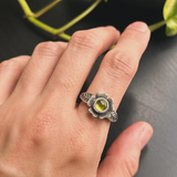 Peridot Flower Ring