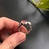 Pink Sapphire & Moonstone Ring