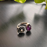 Amethyst Open Ring