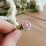 Pink Sapphire Heart Ring