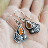 Orange Kyanite Dangling Earrings