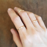 Hammered Stacking Ring (Set of 3- Brass)