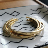 Brass Square Wire Cuff (Set of 5)