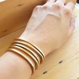 Brass Square Wire Cuff (Set of 5)