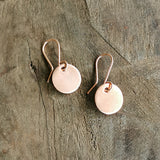 Copper Plain Disc Earrings