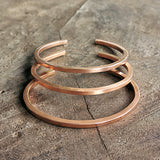Copper Square Wire Cuff (Set of 3)