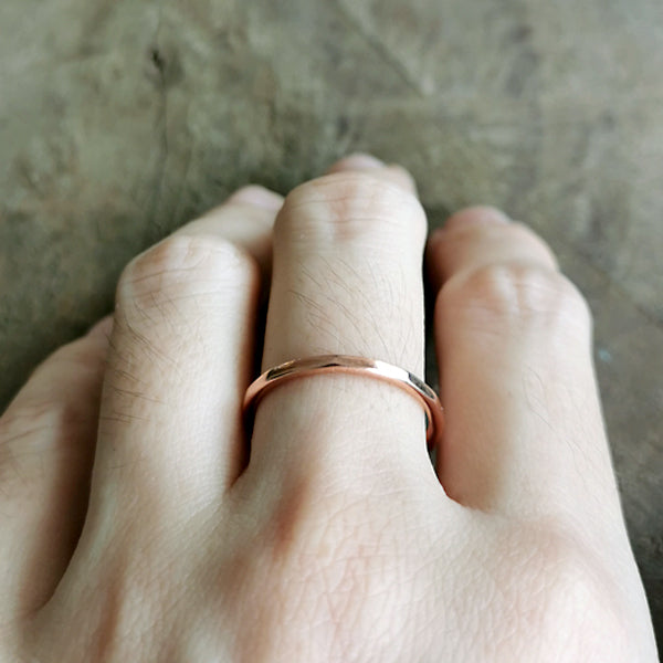 Hammered Stacking Ring (Single- Copper) – Blue Flame Handcrafted